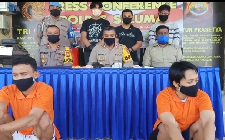 konferensi pers Polres Seluma