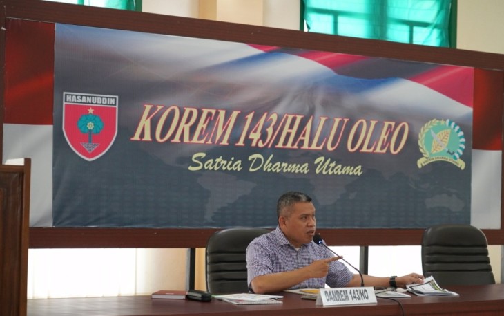  Danrem 143/HO Pimpin Rapat Perwira Korem 143/HO