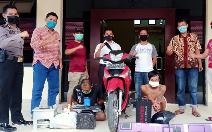 Tersangka dan Barang Bukti saat diamankan