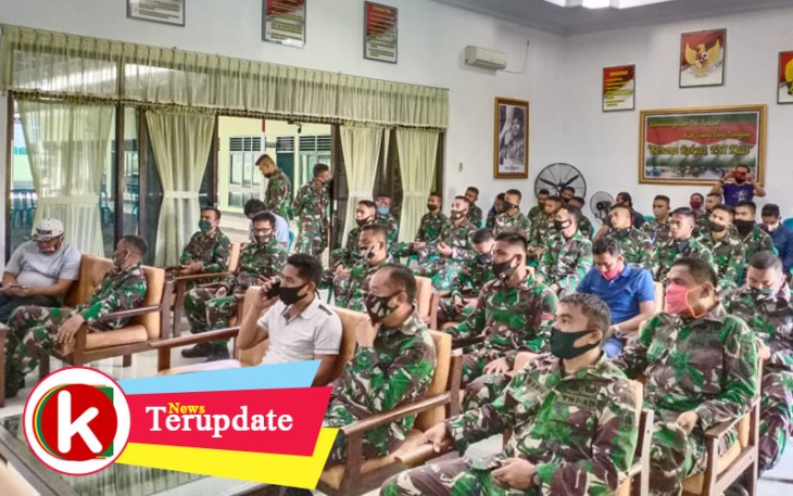 Kodim Kendari saat ikuti jalannya upacara peringatan Hari Lahir Pancasila lewat siaran langsung TV Nasional