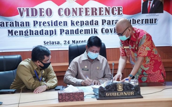 Plt. Gubernur Kepri H. Isdianto mengikuti Rakornas Pengawasan Intern Pemerintah tahun 2020