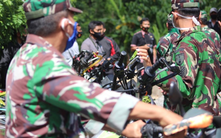 Puluhan Motor Trail Siap Terabas Lokasi TMMD 108 Kodim 0807/Tulungagung