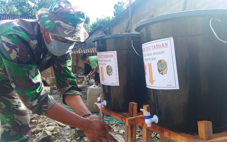 Sertu Eli Selalu Cici Tangan Sebelum dan Sesudah Bekerja