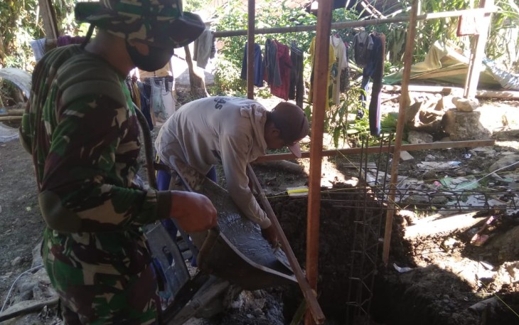 Warga dan TNI Sudah Bekerja Meski TMMD 108 Tulungagung Belum Dibuka