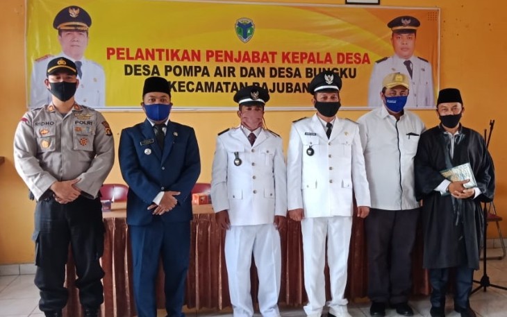 Kapolsek Bajubang Hadiri Pelantikan dan Pengambilan Sumpah 2 Pjs Kades