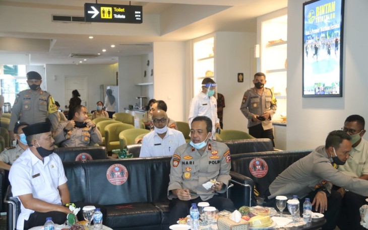 Bupati Bintan melalui Sekda Bintan Sambut kedatangan Dirpamobvit Korsabhara Baharkam Polri Ke Lagoi Bintan