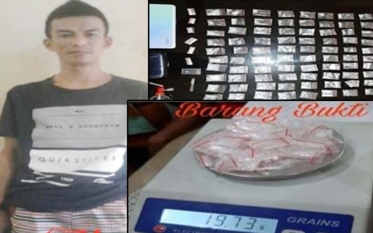 Tersangka dan Barang Bukti saat diamankan