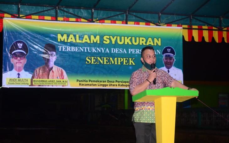 Wakil Bupati Lingga Hadiri Syukuran Desa Senempek