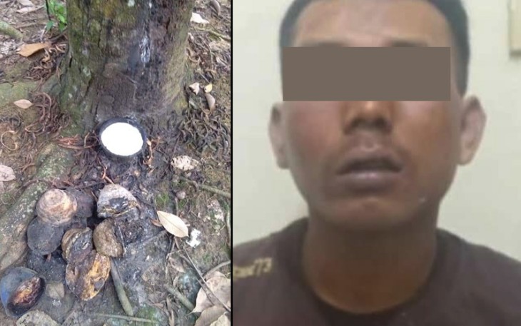 Tersangka dan Barang Bukti saat diamankan