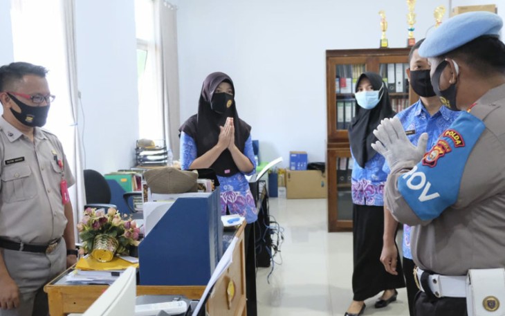 Propam Polda Bengkulu Gaktiplin Protokol Kesehatan Anggota Polri di Pelayanan Publik