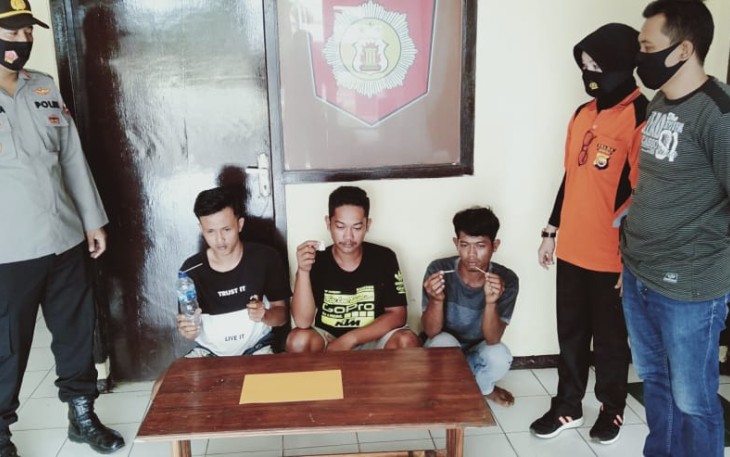 Tersangka saat diamankan