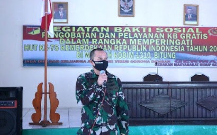 Dandim 1310/Bitung Buka Kegiatan Bakti Sosial Pengobatan dan Pelayanan Kesehatan Gratis
