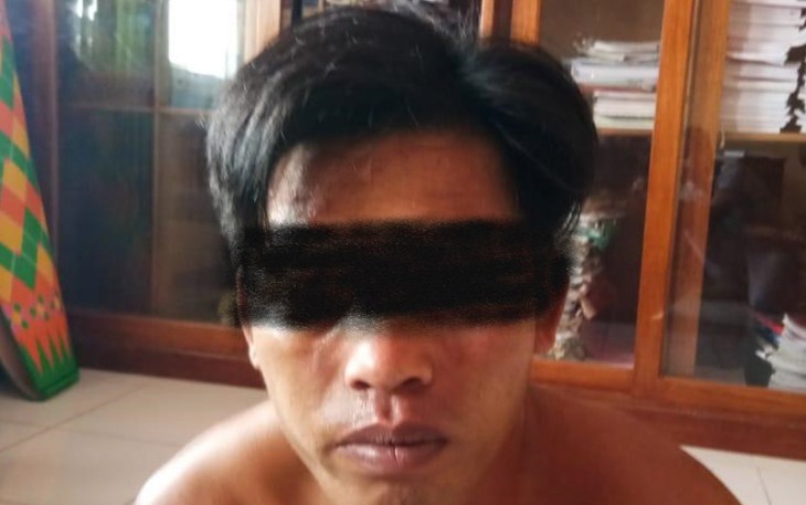 Tersangka saat diamankan