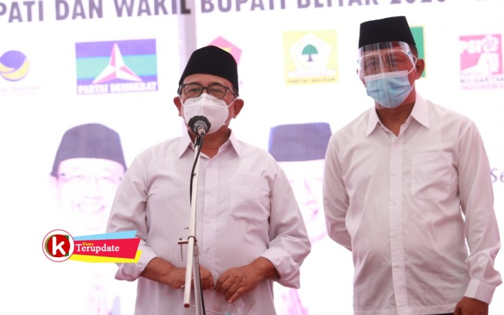 Bapaslon Bupati dan Wakil Bupati Blitar Rijanto-Marhaenis (foto: Faisal NR / Tim RIDO for Klikwarta.com) 