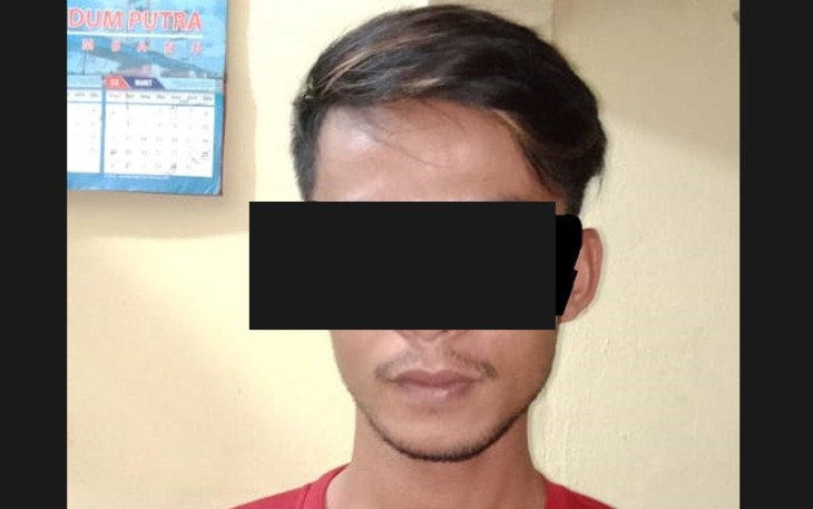 Terduga pelaku saat diamankan