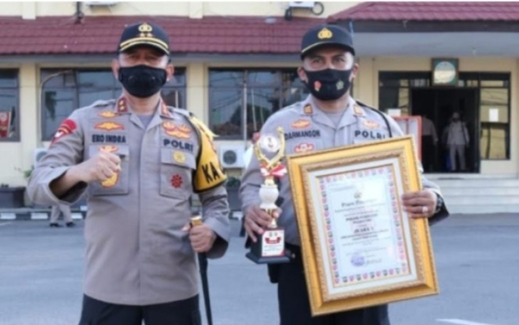 Polsek Lempuing Polres OKI Bersyukur Raih Juara 3 Lomba Kebersihan dan Kelengkapan