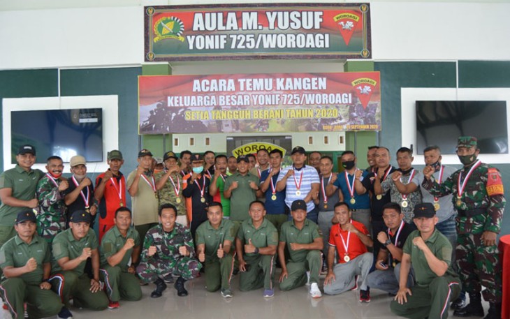 Danyonif 725/Woroagi Gelar Temu Kangen Dengan Para Sesepuh Yonif 725/Woroagi