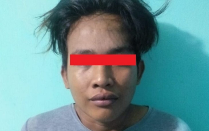 Tersangka saat diamankan