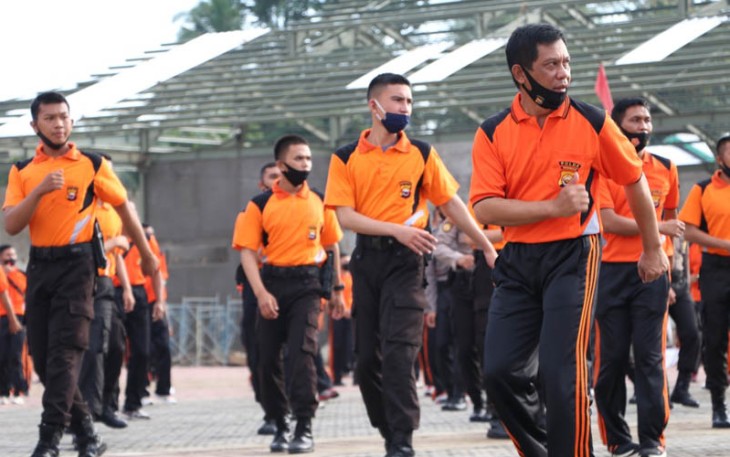 Polda Bengkulu Senam Pagi Bersama