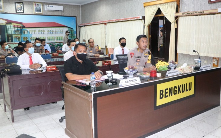 Polda Bengkulu Gelar LatPraOps Secara Virtual
