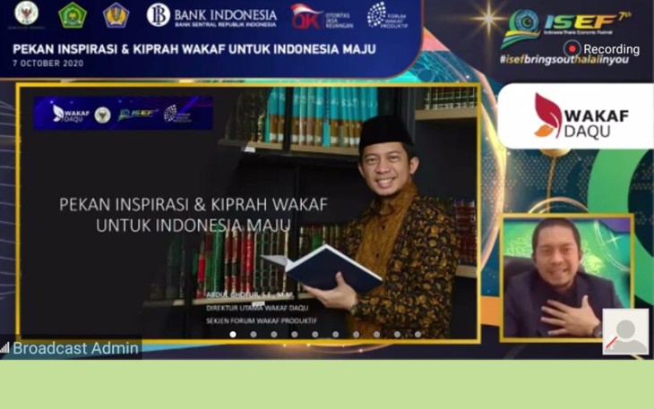 Wakaf Daarul Qur'an Ikut Berpartisipasi Dalam Acara ISEF Webinar Series