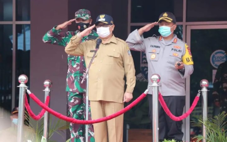 Bupati Tulungagung Drs Maryoto Birowo MM Pimpin Apel Kesiapsiagaan Penanggulangan Bencana Hydrometeorologi