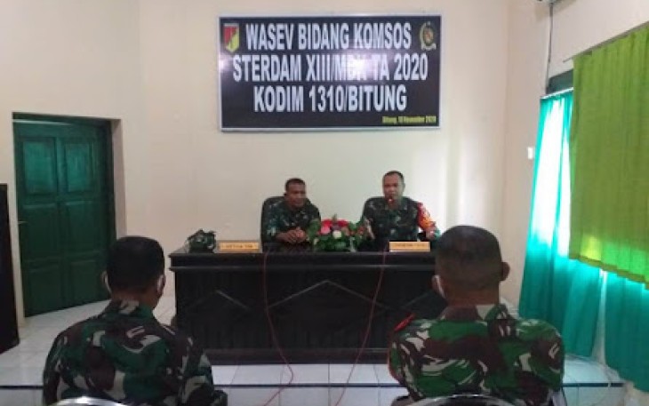 Dandim 1310/Bitung Terima Kunjungan Kerja Tim Wasev Sterdam XIII/Merdeka Bidang Komsos 