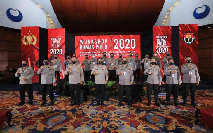Divisi Humas Polri menggelar kegiatan workshop di Hotel Bidakara, Jakarta Selatan, Senin (23/11/2020).