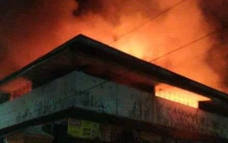 Pasar Weleri Kabupaten Kendal terbakar. Kamis, 13/11/2020