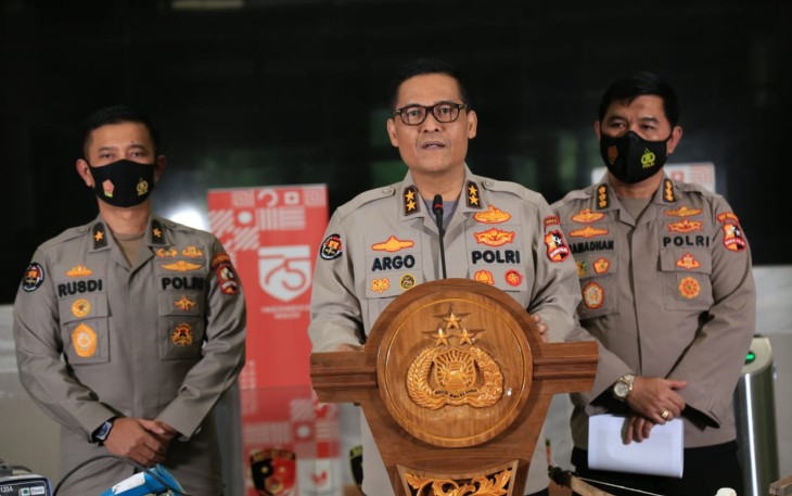 Kadiv Humas Polri Irjen Argo Yuwono saat memberikan keterangan kepada media Jumat (18/12/2020). 