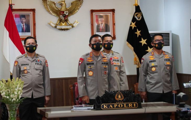 Kapolri Jenderal Polisi  Idham Azis saat memberikan keterangan Rabu (23/12/2020)