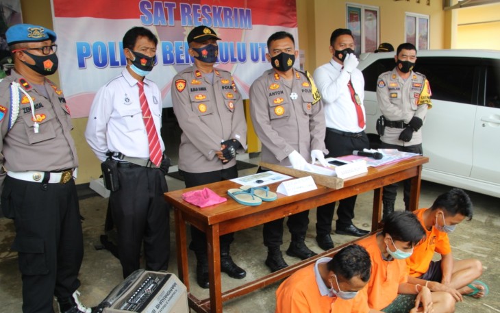 Polres Bengkulu Utara Amankan Tiga Tersangka