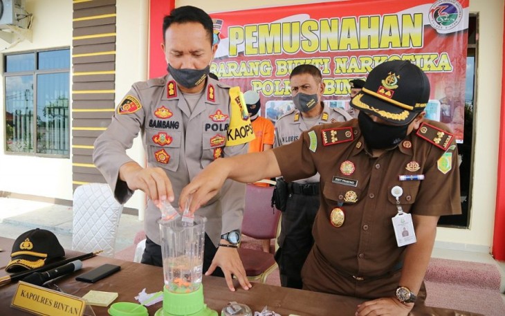 Polres Bintan Gelar Rilis Penanganan Kasus Selama Tahun 2020