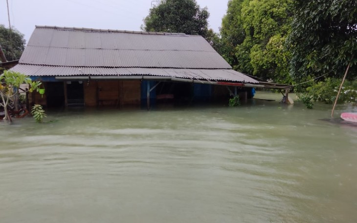 Kondisi Rumah Warga Yang Terkena Bencana Banjir di Desa Lancang Kuning 