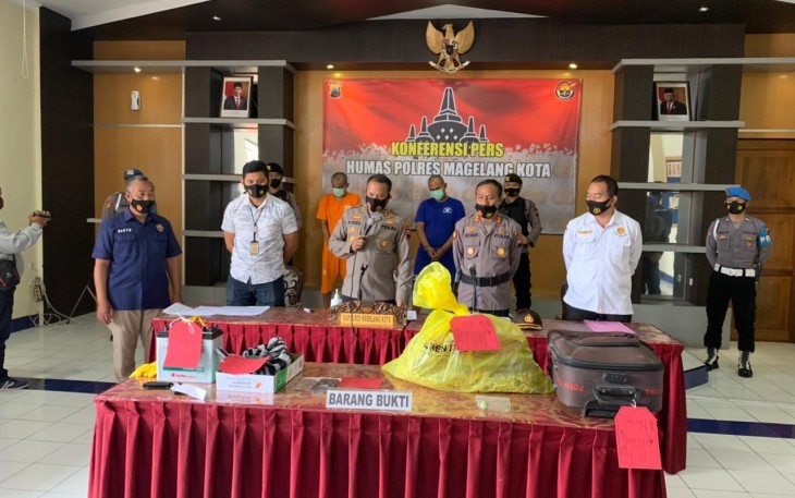 Pj Kapolres Magelang Kota AKBP R Fidelis Purna Timoranto SIK SH MSi Melalui Kasubag Humas Iptu Suharto Saat Memberikan Keterangan Kepada Media