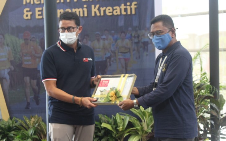 Menteri Pariwisata dan Ekonomi Kreatif (Menparekraf) Sandiaga Uno Berkunjung ke Kawasan Pariwisata Lagoi dan Desa Wisata Ekang Anculai