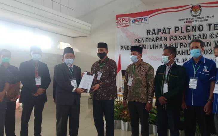 Pleno Terbuka KPU Kaur Tetapkan Bupati dan Wakil Bupati Terpilih 