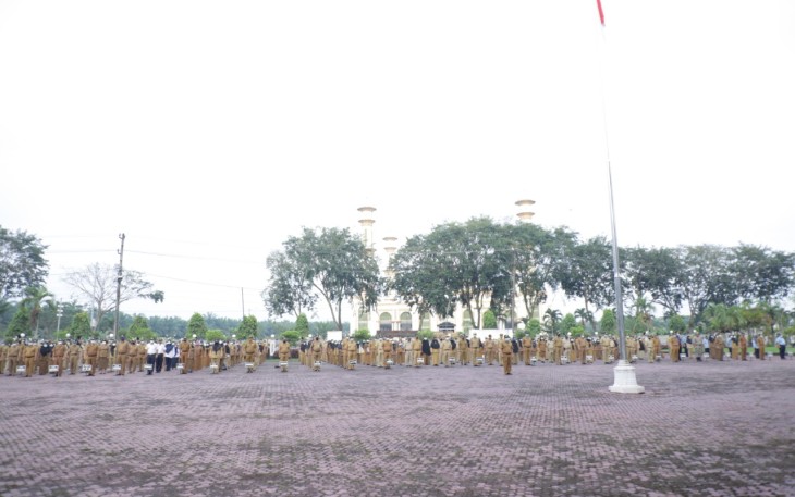 Bupati Surya Pimpin Apel Gabungan di Lingkungan Pemerintah Kabupaten Asahan