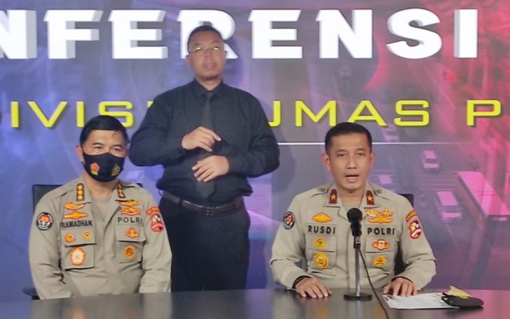 Karo Penmas Divisi Humas Polri Brigjen Rusdi Hartono Saat Jumpa Pers