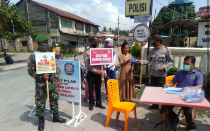 Tegakkan Pergub No 34 Tahun 2020 Polsek Bandar Khalipah Gelar Operasi Yustisi