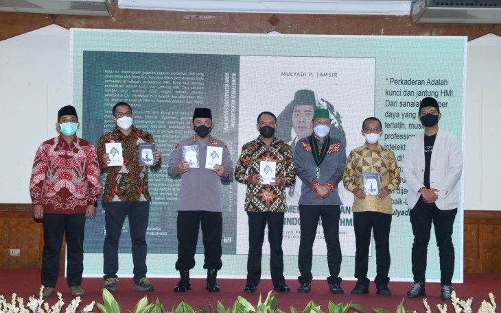 Kapolri Jenderal Listyo Sigit Prabowo menghadiri puncak acara Dies Natalis HMI ke-74