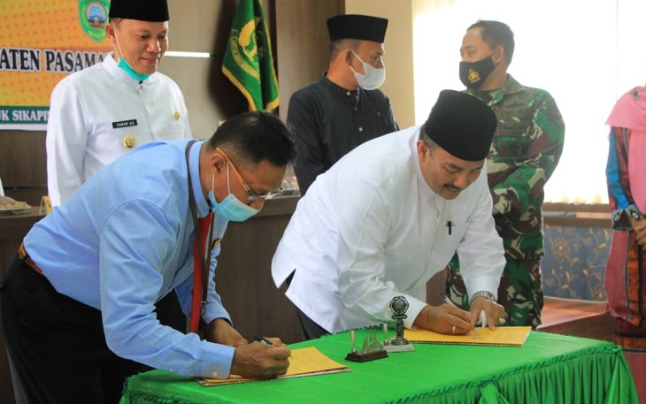 Pemkab dan Kejari Pasaman Teken MoU Bidang Perdata dan Tata Usaha 