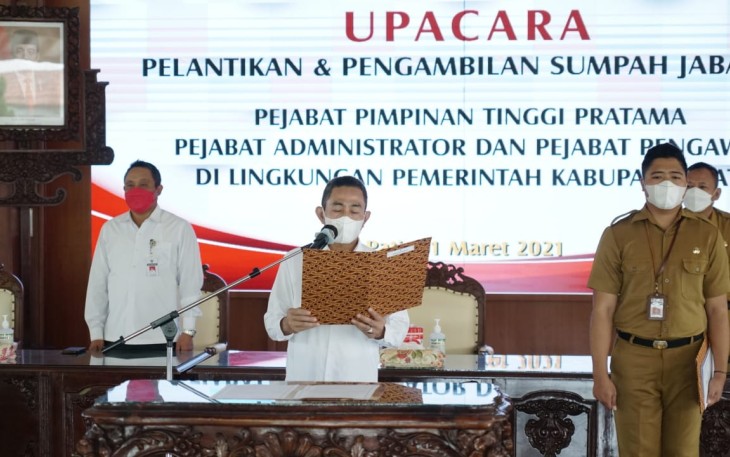 Bupati Lantik 34 Pejabat Struktural