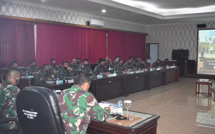 Korem 071/Wijayakusuma menggelar Sosialisasi Puanter dan Binwanwil Siterrem 071/Wijayakusuma TW. I TA 2021, Senin (29/3/2021) di Aula Jenderal Sudirman Makorem 071/Wijayakusuma, Sokaraja, Banyumas. 