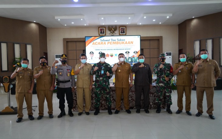 Terapkan Protokol Kesehatan TMMD Ke-110 Kodim 0209/LB Dibuka Bupati Labura