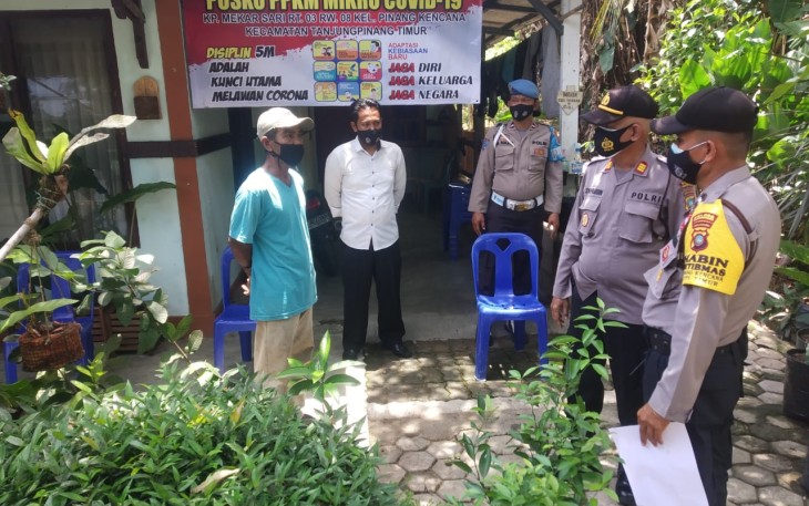 Kapolsek Tanjung Pinang Timur Cek Lokasi PPKM Mikro Covid-19