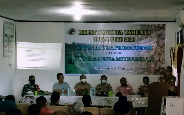 Kodim 1206/Putussibau Hadiri Rapat Anggota Tahunan (RAT) Tutup Buku Tahun 2020