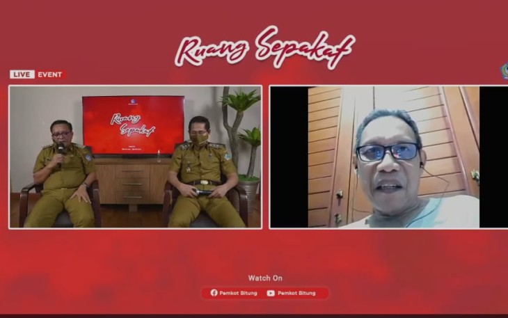 Walikota Bitung bersama wakil walikota Bitung saat gelar tatap muka bersama masyarakat kota Bitung