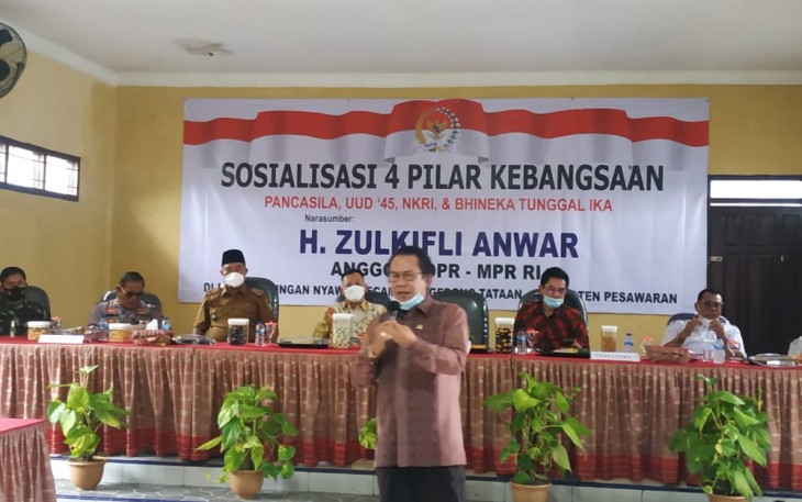 Anggota MPR RI Zulkifli Anwar Sosialisasikan 4 Pilar di Pesawaran 