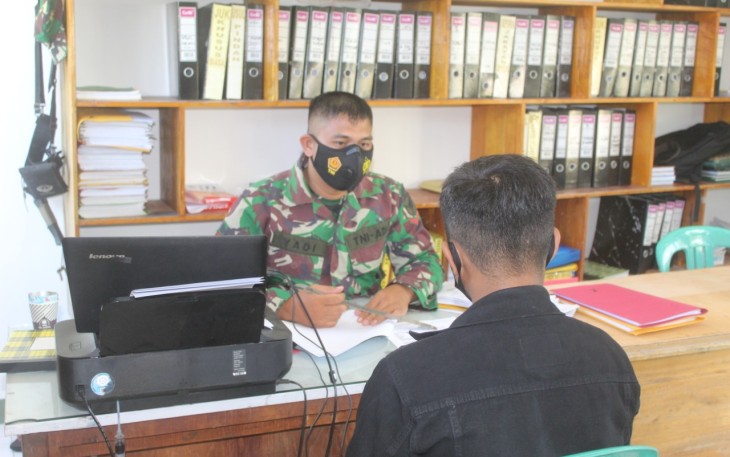 Kodim 1203/Ktp Gelar Pendaftaran Sekolah Calon Bintara (Secaba) PK Tahun 2021
